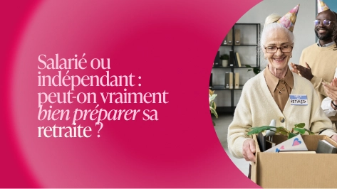 Une femme souriante part à la retraite, entourée de collègues qui la félicitent, illustrant la fin de carrière professionnelle.